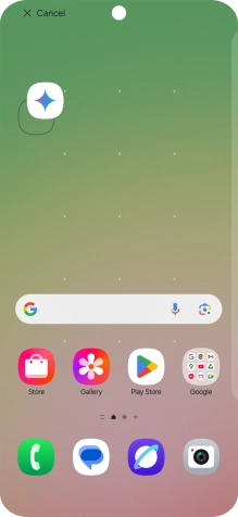 Drag the app icon to the required position on the home screen.