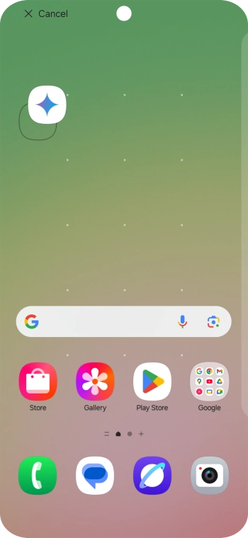 Drag the app icon to the required position on the home screen.