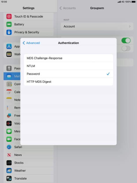 Press Password.