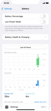 Press the indicator next to 'Low Power Mode' to turn on the function.