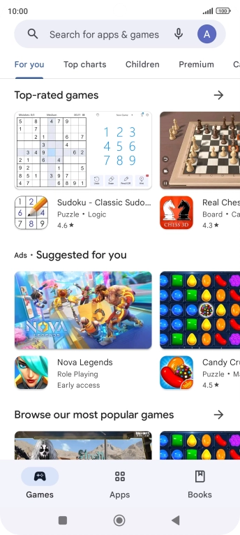 Press the profile icon. Press the profile icon.