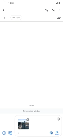 Press the send icon when you've finished your picture message.