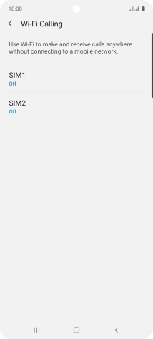 Press the required SIM.