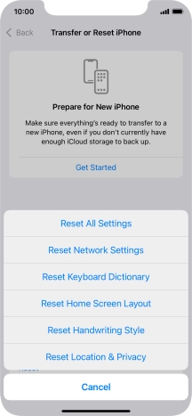 Press Reset Network Settings.