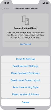 Press Reset Network Settings.