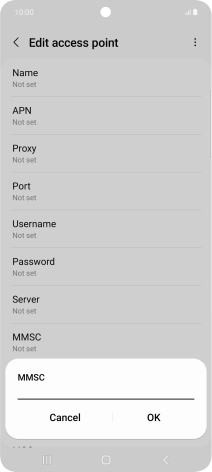 Key in http://mmsc.mms.o2.co.uk:8002 and press OK.