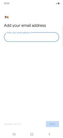 Press the field below 'Enter your email address' and key in your email address.
