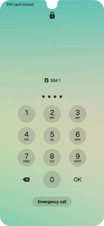 If your SIM is locked, key in your SIM PIN and press OK. The default SIM PIN is 0000.