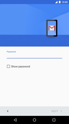 Press the field below 'Password' and key in the password for your email account.
