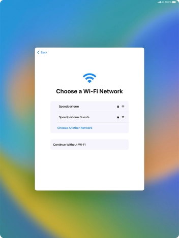 Press the required WiFi network.