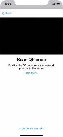 Place the QR code you've received inside the phone camera frame to scan the code.