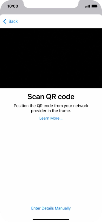 Place the QR code you've received inside the phone camera frame to scan the code.