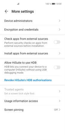 Press Encryption and credentials.