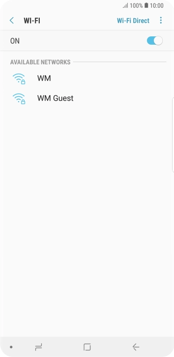 Press the required WiFi network.
