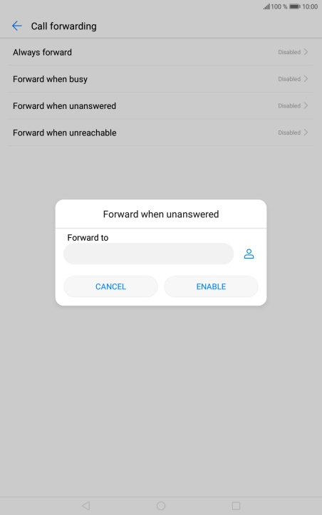 Key in 901 and press ENABLE.