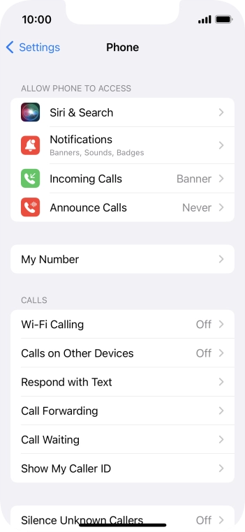 Press Wi-Fi Calling.