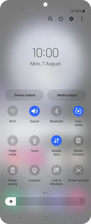 Press the settings icon.