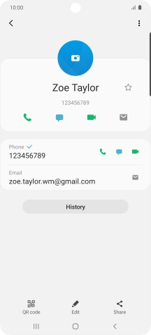 Press the call icon next to the required number.
