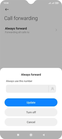 Press Turn off.