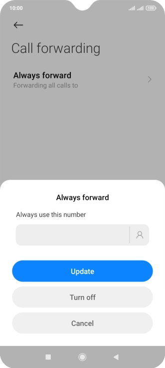 Press Turn off.