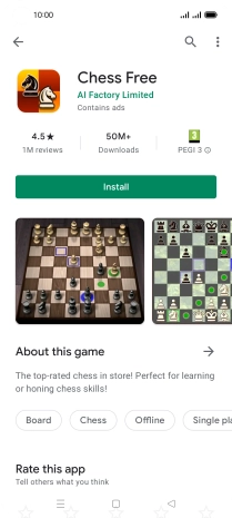 Press Install and follow the instructions on the screen to install the app.