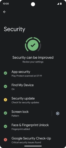 Press Screen lock and key in the current phone lock code.