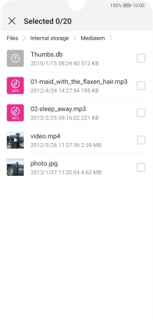 Press the required file.