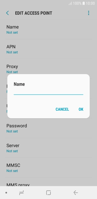 Key in O2 UK MMS and press OK.
