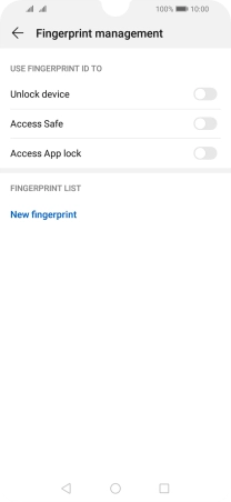 Press New fingerprint.