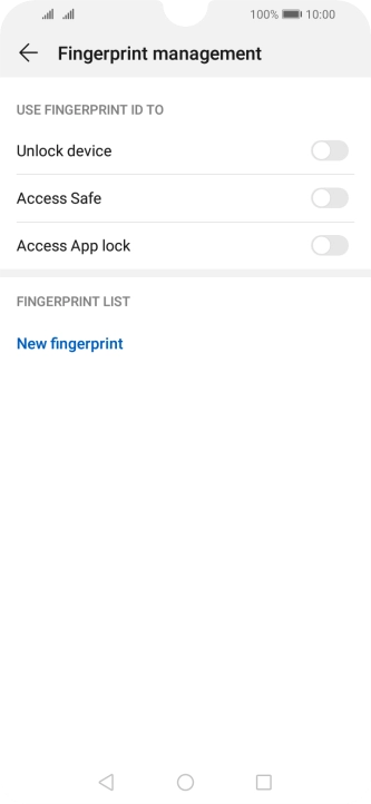 Press New fingerprint.