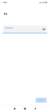 Press the field below 'Password' and key in the password for your email account.