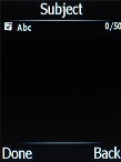 Highlight the text input field and key in the required subject.