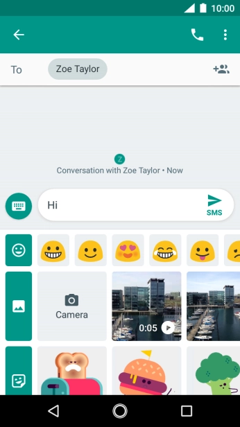 Press the picture icon. Press the picture icon.
