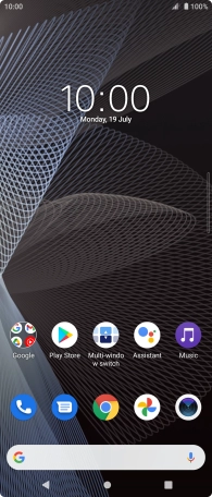 Slide your finger upwards on the screen.