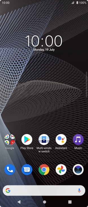 Slide your finger upwards on the screen.