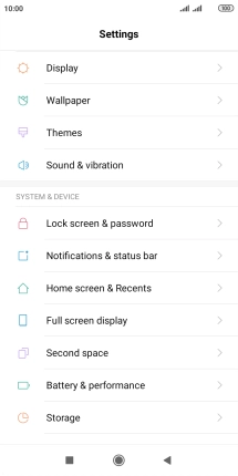 Press Lock screen & password.