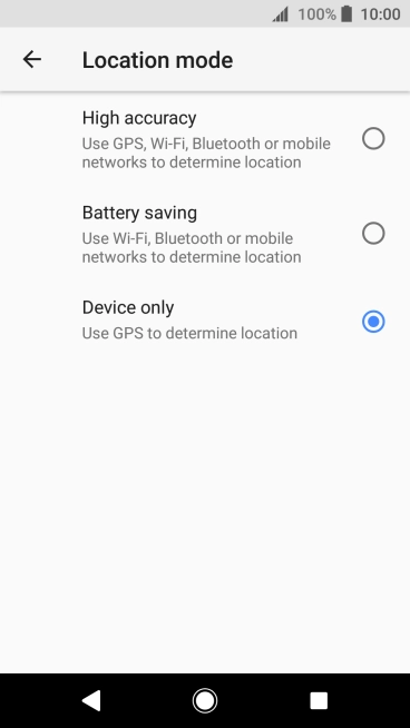 If you select High accuracy, your phone can find your exact position using the GPS satellites, the mobile network and nearby WiFi networks. Satellite-based GPS requires a clear view of the sky.