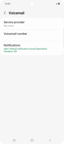 Press Voicemail number.