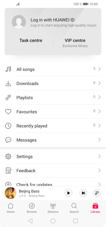 Press All songs.