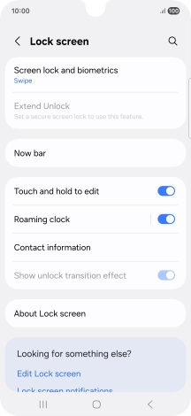 Press Screen lock and biometrics.