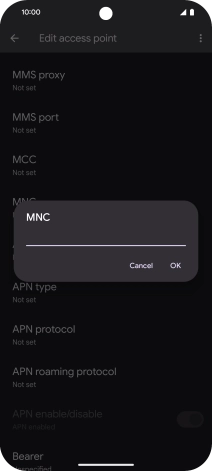 Key in 10 and press OK.