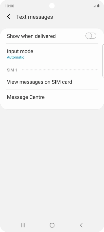 Press Message Centre.