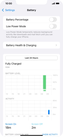 Press the indicator next to 'Low Power Mode' to turn on the function.