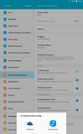 Press Sound picker.