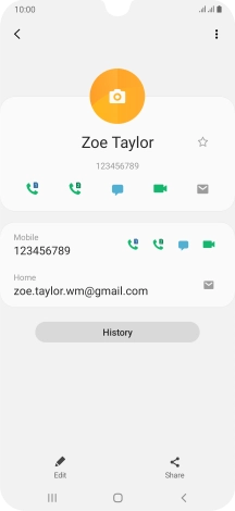 Press the call icon next to the required number.