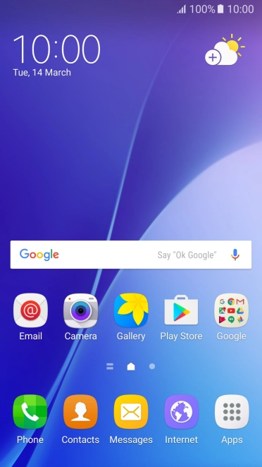 Slide your finger downwards starting from the top of the screen.