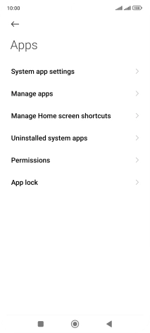 Press Manage apps.