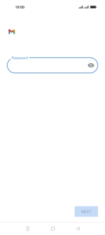 Press the field below 'Password' and key in the password for your email account.