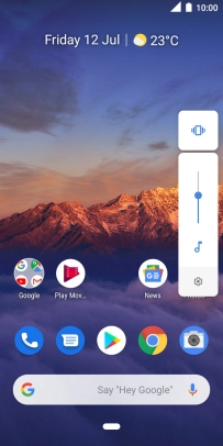Press the sound mode icon the necessary number of times to turn silent mode on or off.