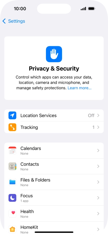 Press Location Services. Press Location Services.